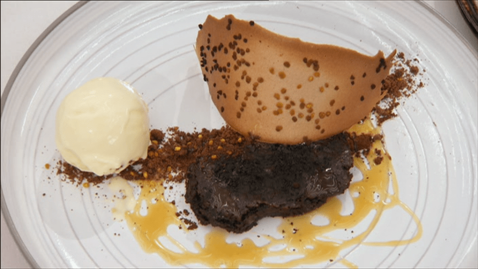  John Torode said the chocolate dessert could have been 'sharper'