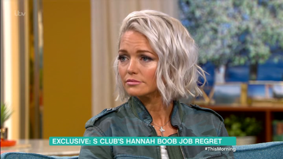  Hannah Spearritt spoke about her breast implant ordeal