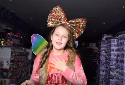  Ruby Rube, who makes up to £22,000 a month, uploaded a video showing her having a 'sleepover' with her dad in Claire's Accessories