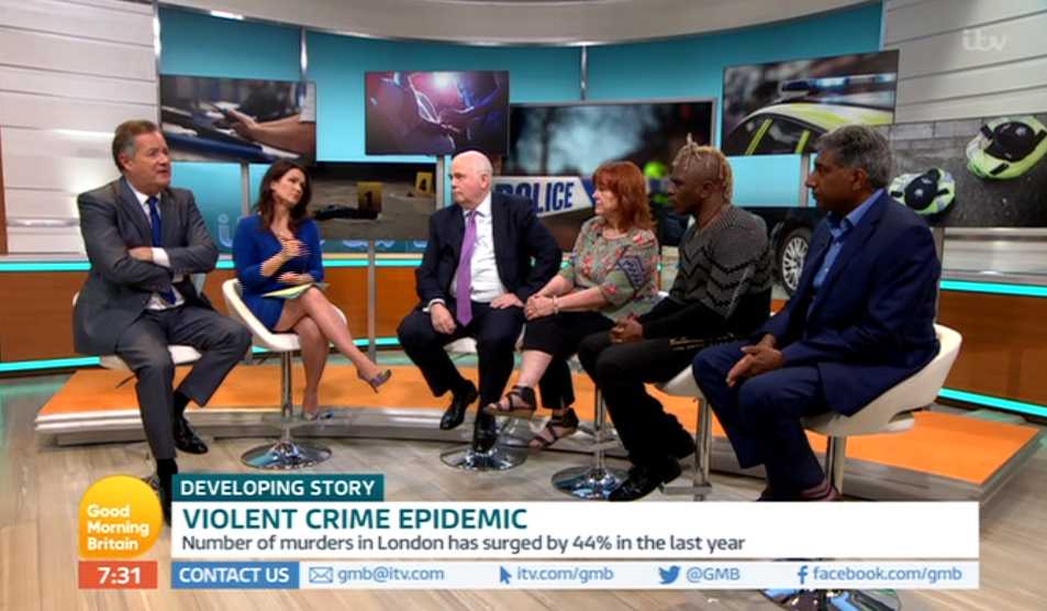 A panel of people impacted by street violence spoke out on Good Morning Britain this morning