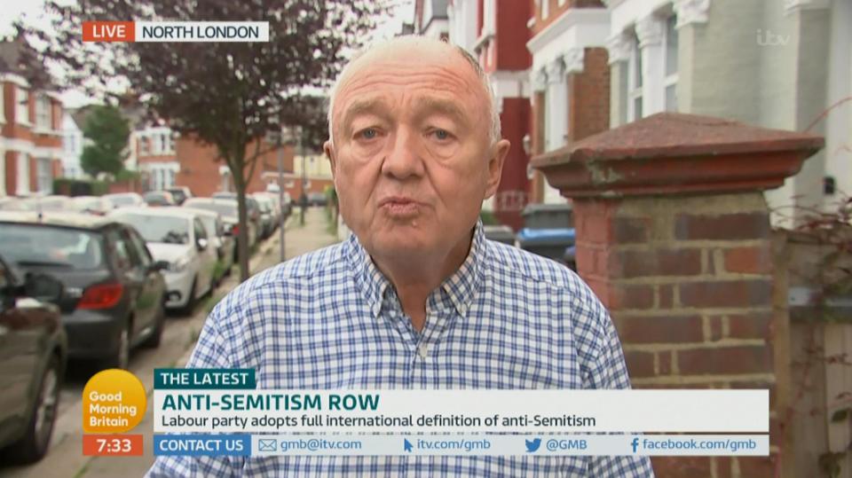  Ken Livingstone appearing on GMB, speaking to Piers Morgan