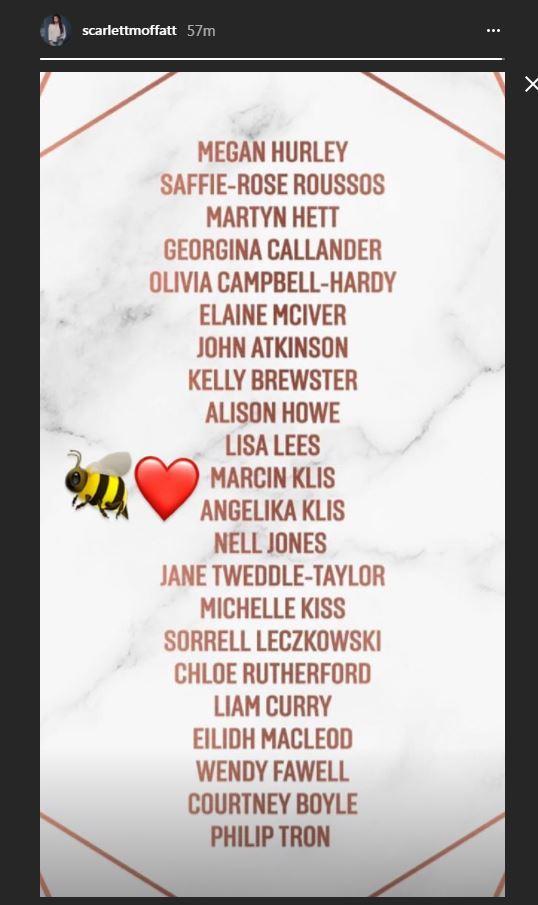  Scarlett Moffatt posted this tribute on Instagram Stories