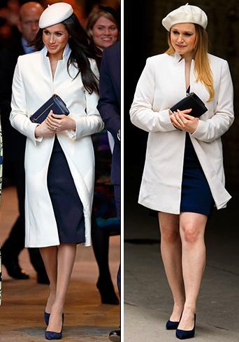  Meghan went for a French chic look to the 2018 Commonwealth Day service at Westminster Abbey