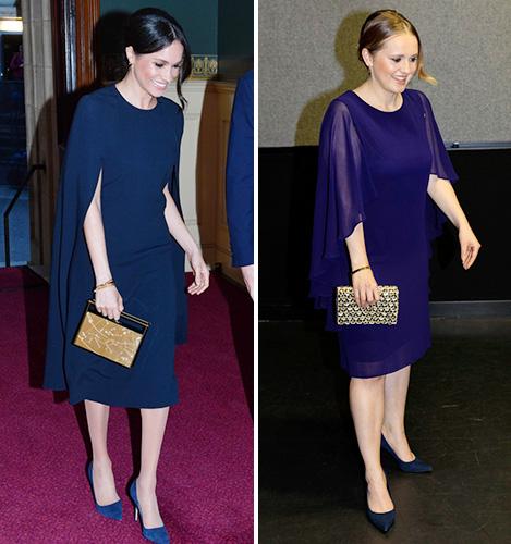  Meghan wore this Stella McCartney cape dress to the Queen's 92nd birthday at the Royal Albert Hall