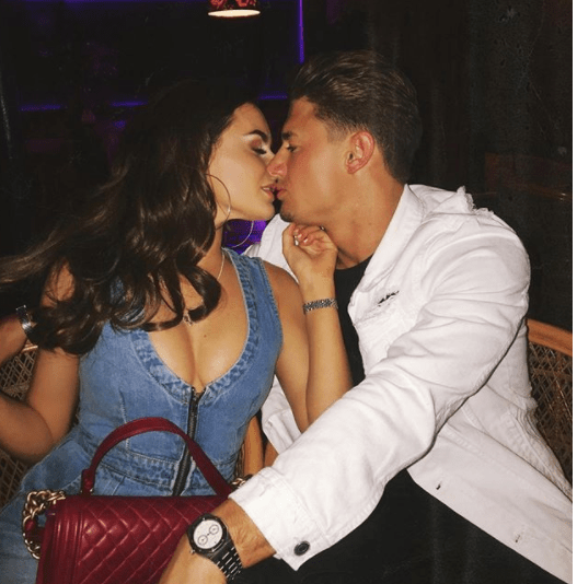 Amber Davies and James Hawkins can’t keep their hands off each other