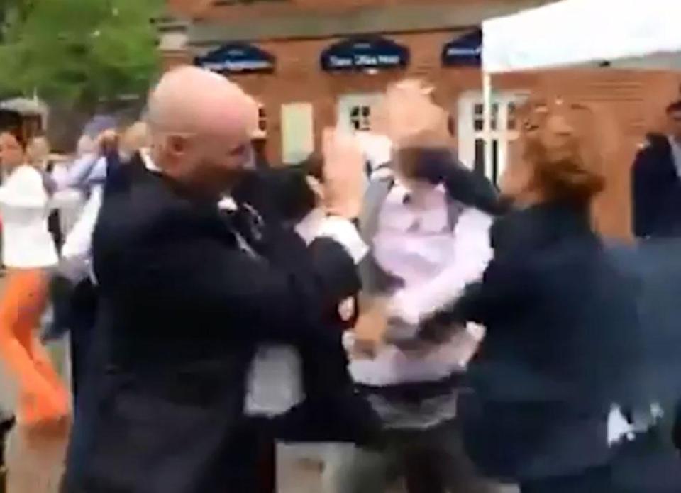  Fighting broke out at Ascot as racing was hit by violence for the second week running