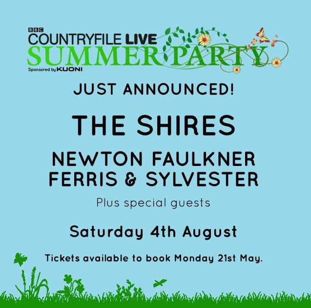  The Countryfile Live Summer Party has been added to the bill