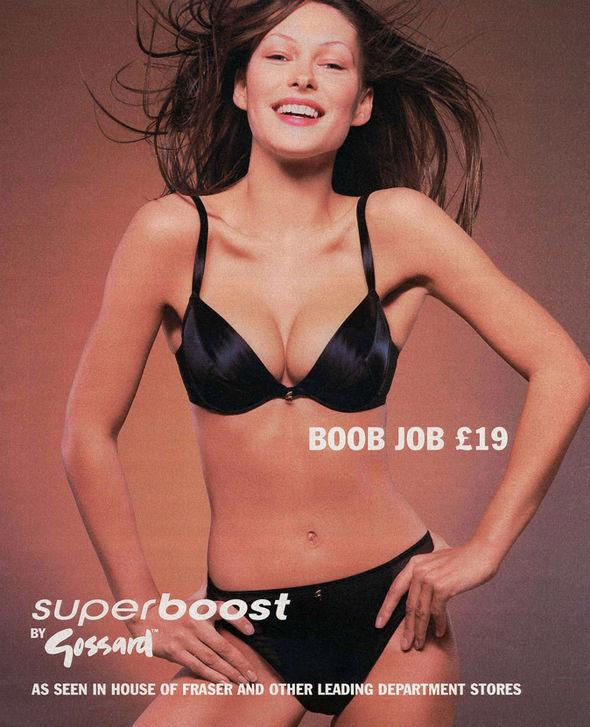  The stunning star was once the face and body of Gossard's Superboost bra