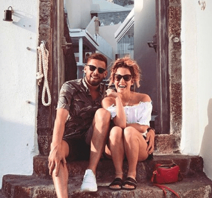  They have headed to the picture perfect destination of Santorini