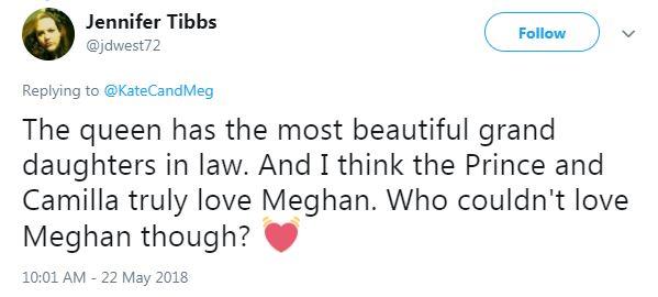 Meghan Camilla tweet