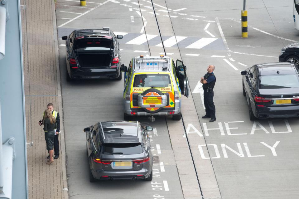  A convoy left Heathrow Airport this afternoon