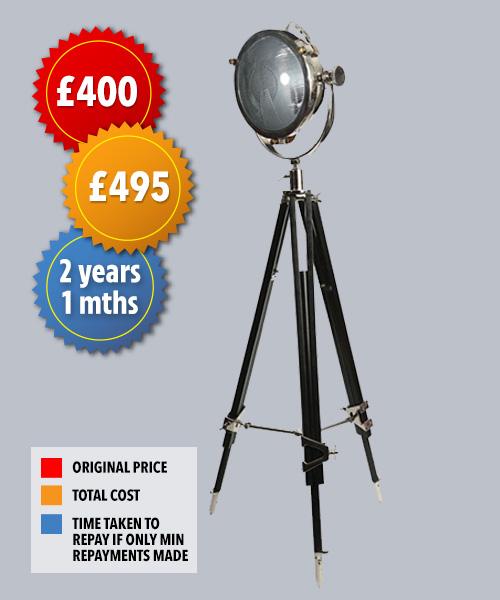  The lamp from Next will cost you an extra £95 when you purchase it with the retailer's store card