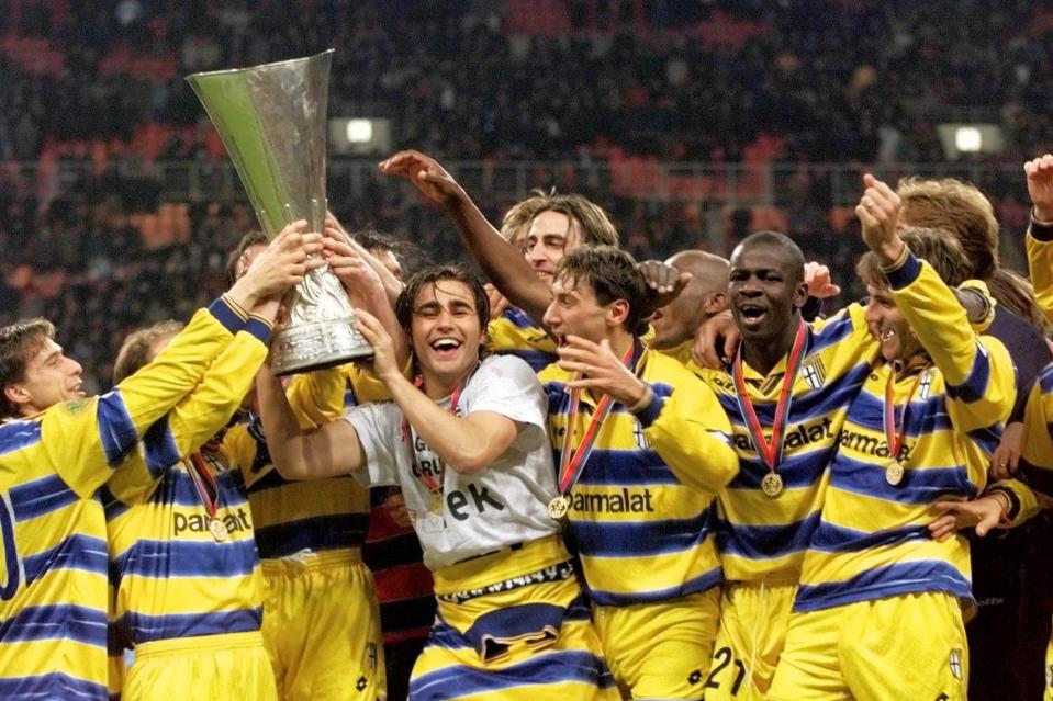  Parma won two UEFA Cups in the 1990s, led by Fabio Cannavaro in 1999