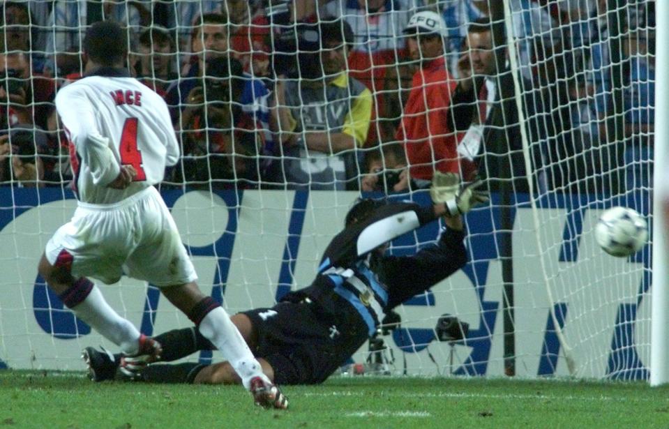  Paul Ince shirked a penalty at the 1990 World Cup - but saw his effort saved at France 98