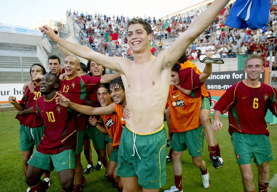 It’s a far cry from the skinny teenager he once was, pictured here with Portugal U21s in 2003