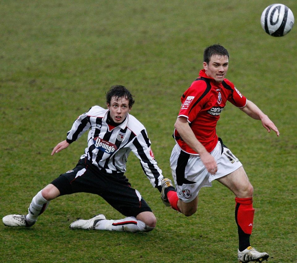  Wiggins in action for the Cherries against Grimsby Town