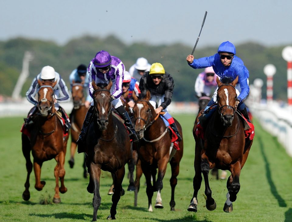  Camelot (purple cap) was narrowly beaten in the final leg at Doncaster back in 2012 for O'Brien