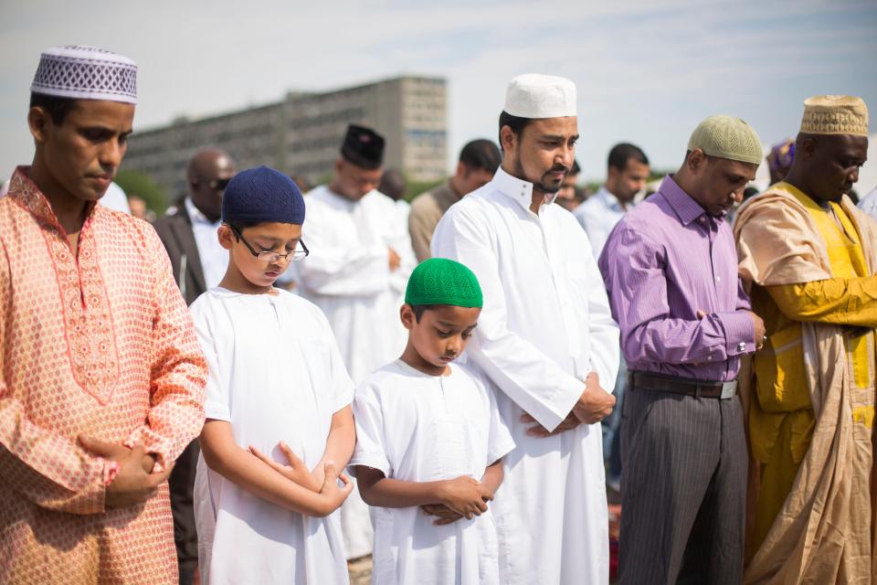  Muslims observe a prayer during Ramadan