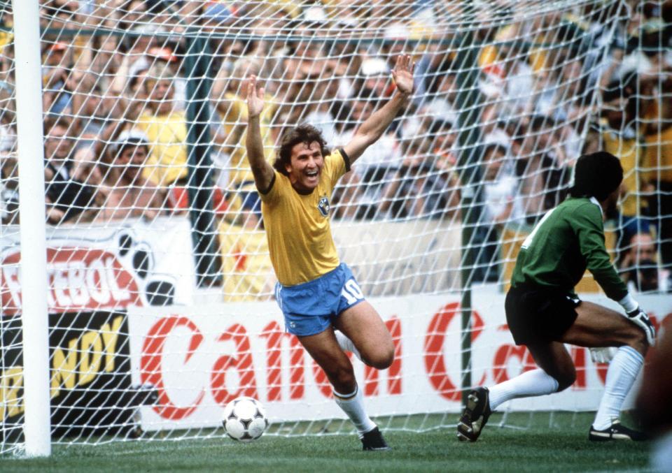  Zico makes the cut in the all-time Brazil XI, picked by legend Cafu