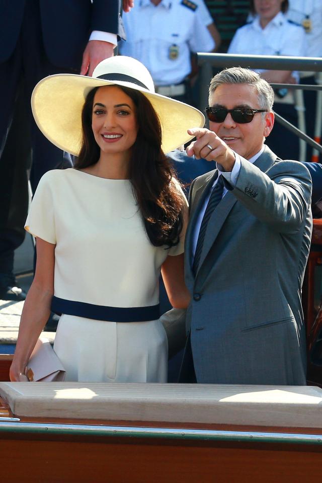  Amal Clooney, pictured at the civil ceremony to officialise her marriage to George, is famed for her glossy brunette waves