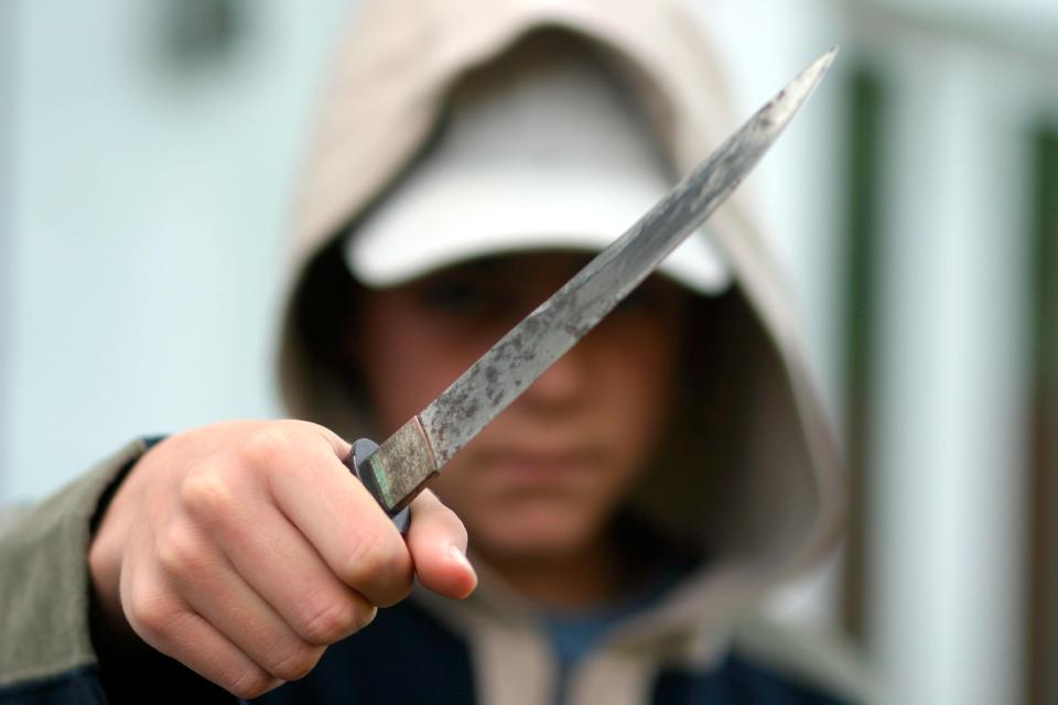  Police investigated a number of offences including knife attacks by children who are too young to prosecute (stock image posed by model)