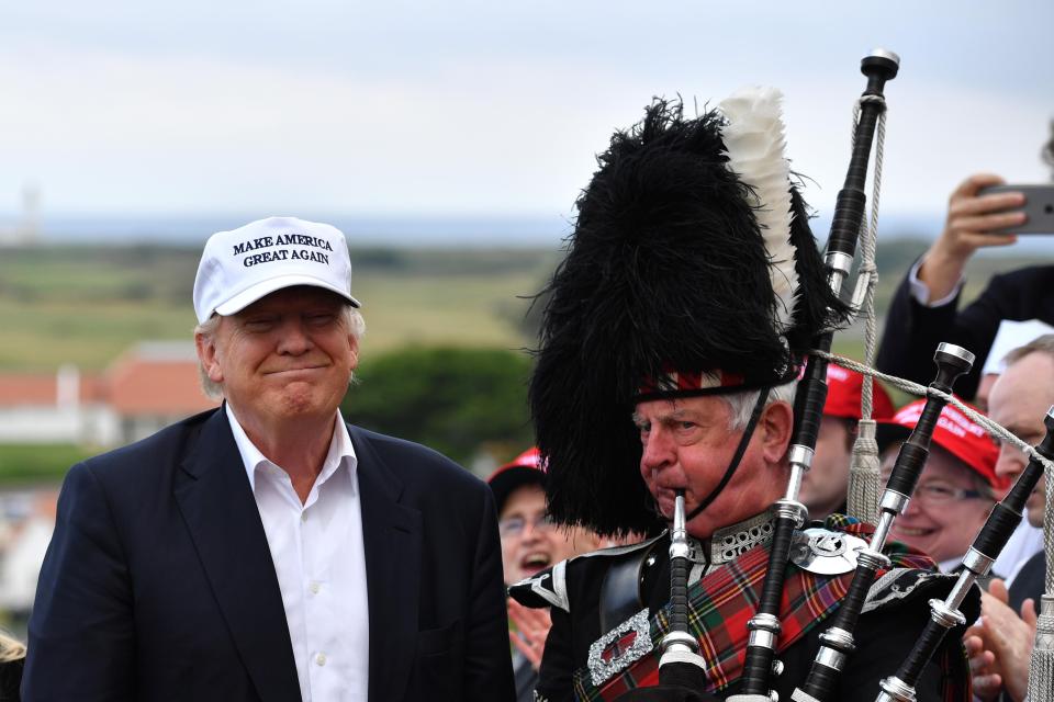  Donald Trump at his Tunberry golf resort in June 2016