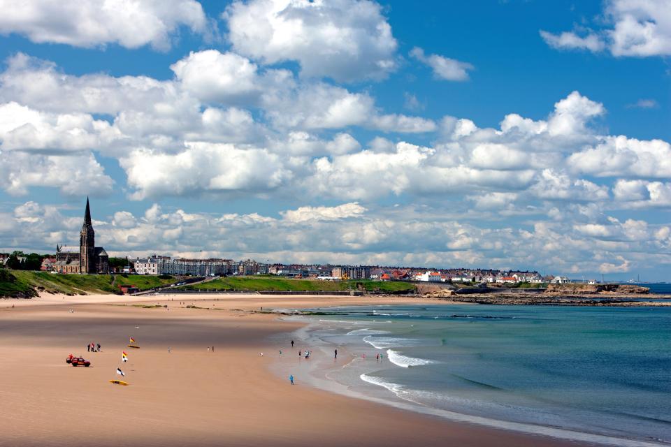  Tynemouth Longsands is a great place to try out surfing and also has rocks and sand dunes to keep you busy