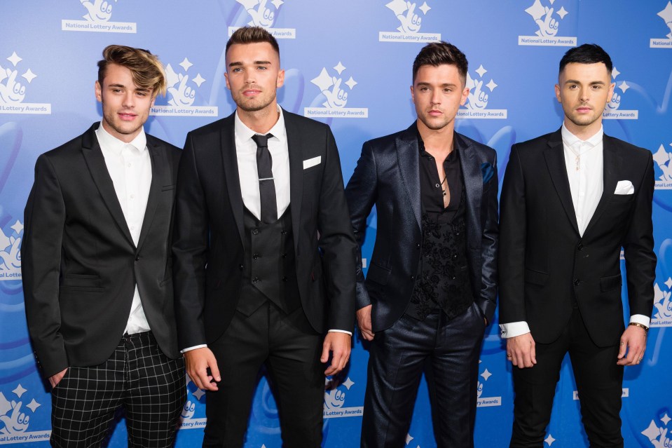 Union J (Left to right), Casey Johnson, Josh Cuthbert, JJ Hamblett and Jaymi Hensley 