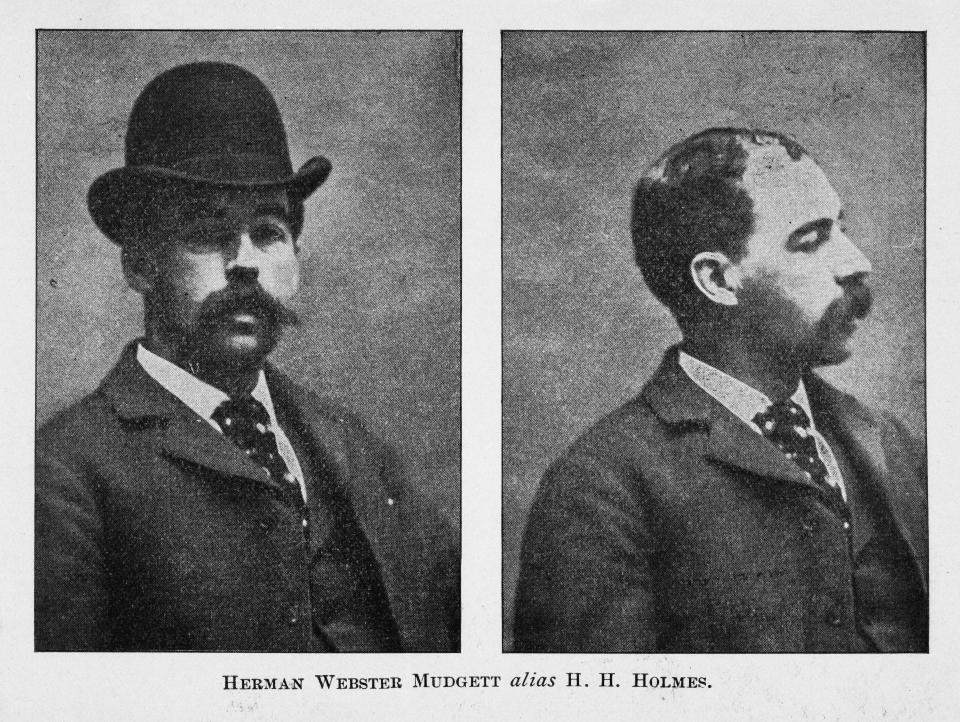  Two portraits of convicted serial killer HH Holmes