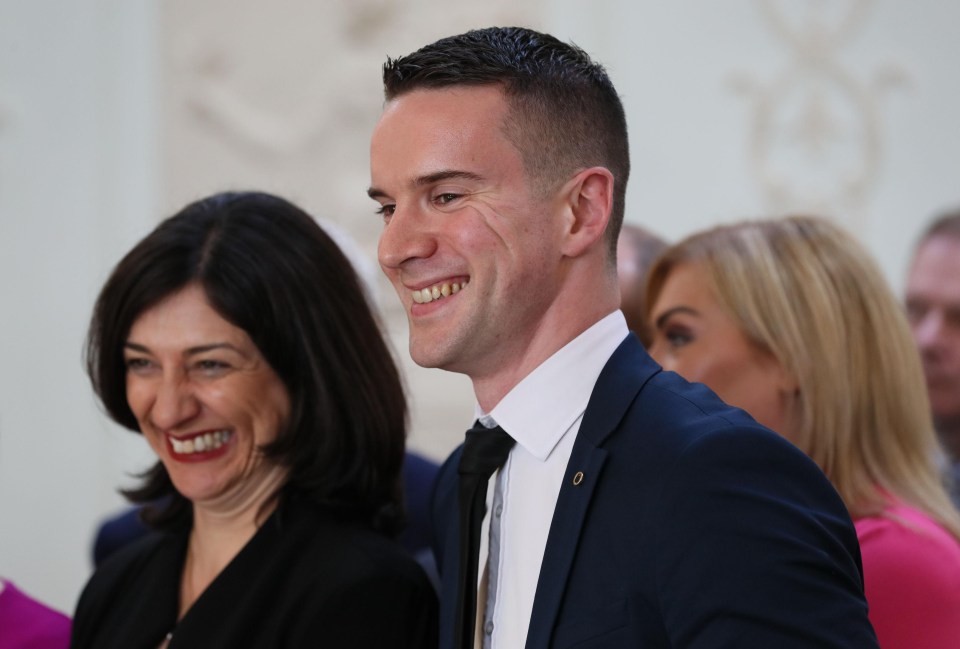 Leo Varadkar’s partner Matthew Barrett at Aras an Uachtarain in Dublin