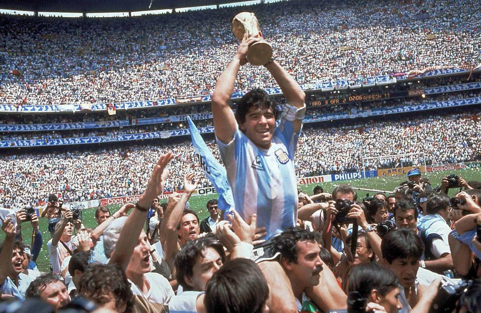  Maradona captained Argentina when they last lifted the World Cup in 1986