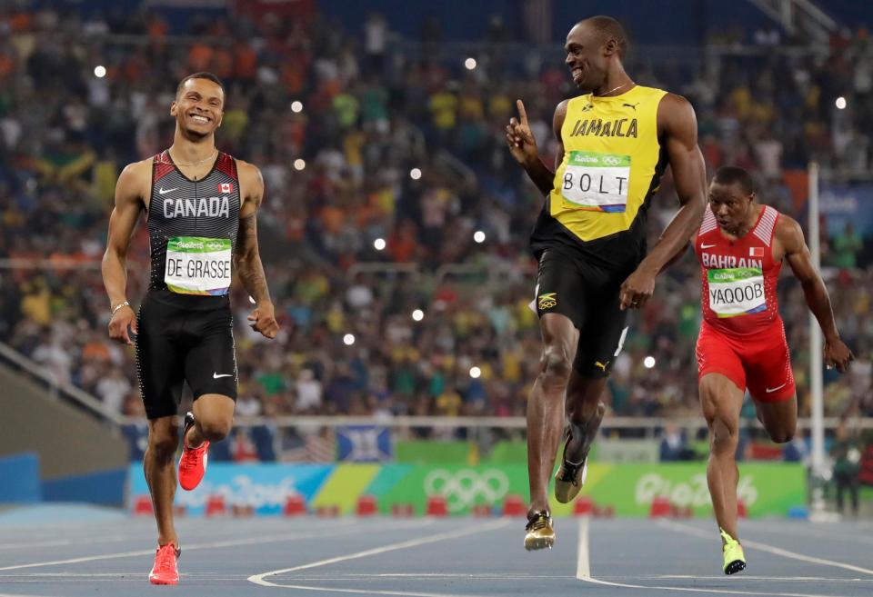  Andre De Grasse will be aiming to be the world's new Usain Bolt