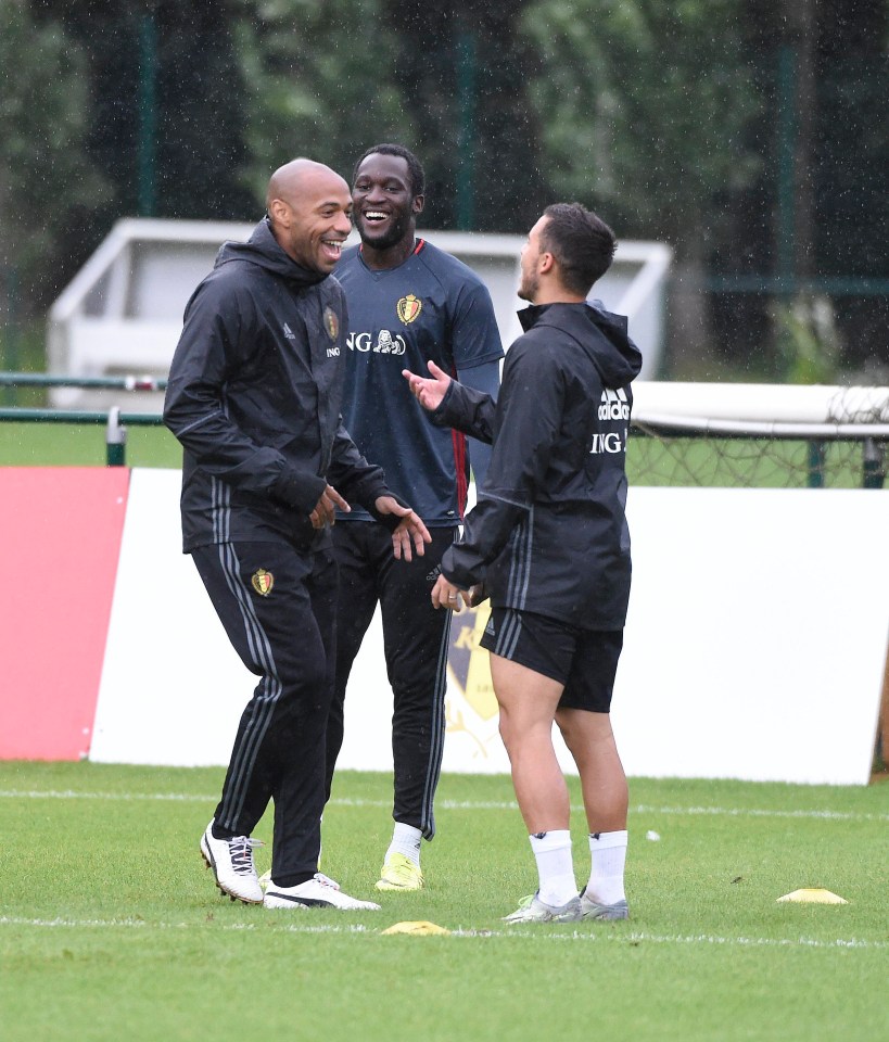 Thierry Henry works as assistant coach to the Belgian team