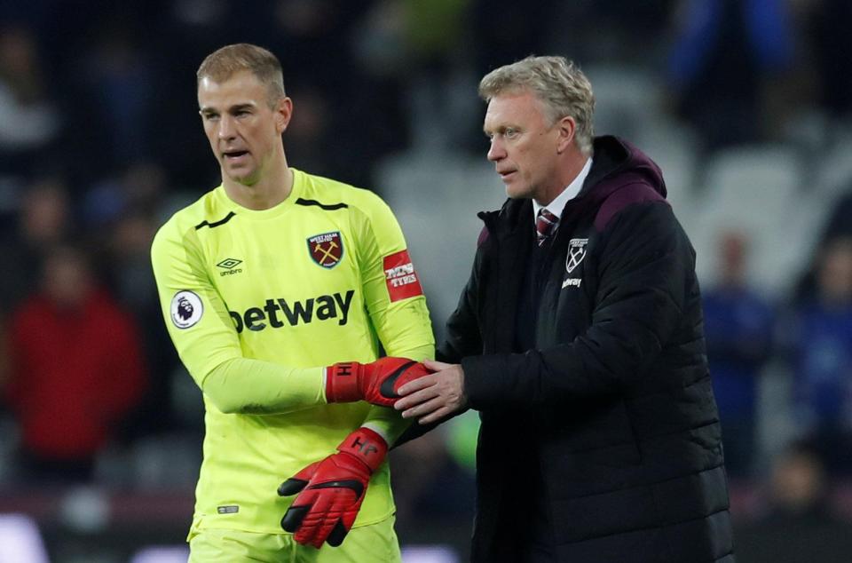  David Moyes dropped Joe Hart at the end of the season at West Ham