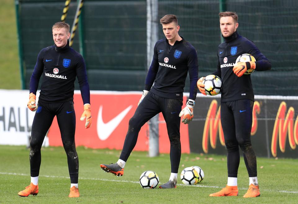  ordan Pickford (left), Nick Pope (centre) and Jack Butland are the three men trusted by Gareth Southgate to guard Englands net this summer