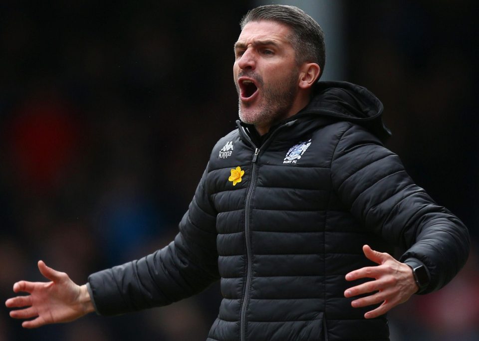  Ryan Lowe is the new full-time Bury boss