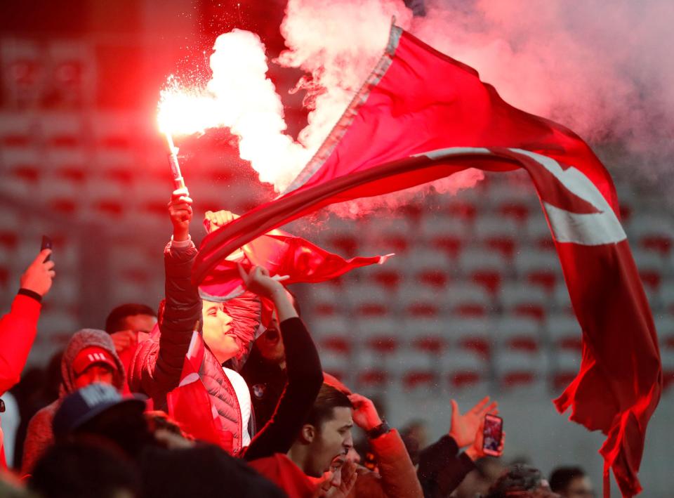  Tunisia fans celebrate finally making it to the World Cup again