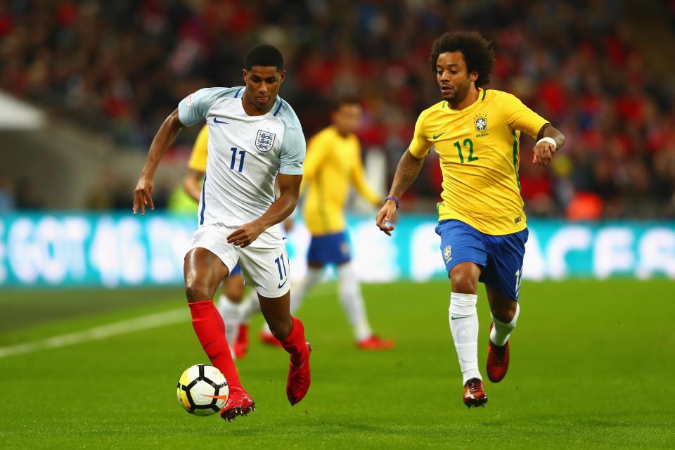  Star defender Marcelo could be facing Marcus Rashford again in Russia