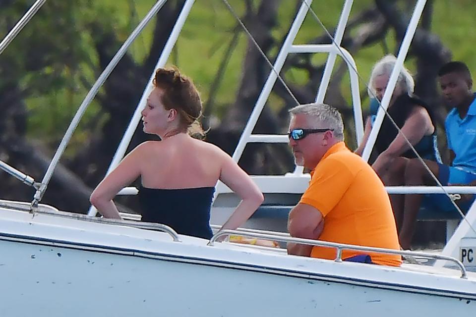 Summer Monteys-Fullam, left, and Paul Hollywood, right, together on holiday in Mauritius, in March