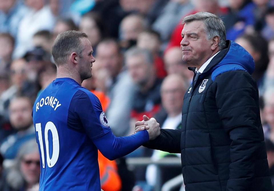  Sam Allardyce, right, promised to sit down and have a chat with Rooney about the situation