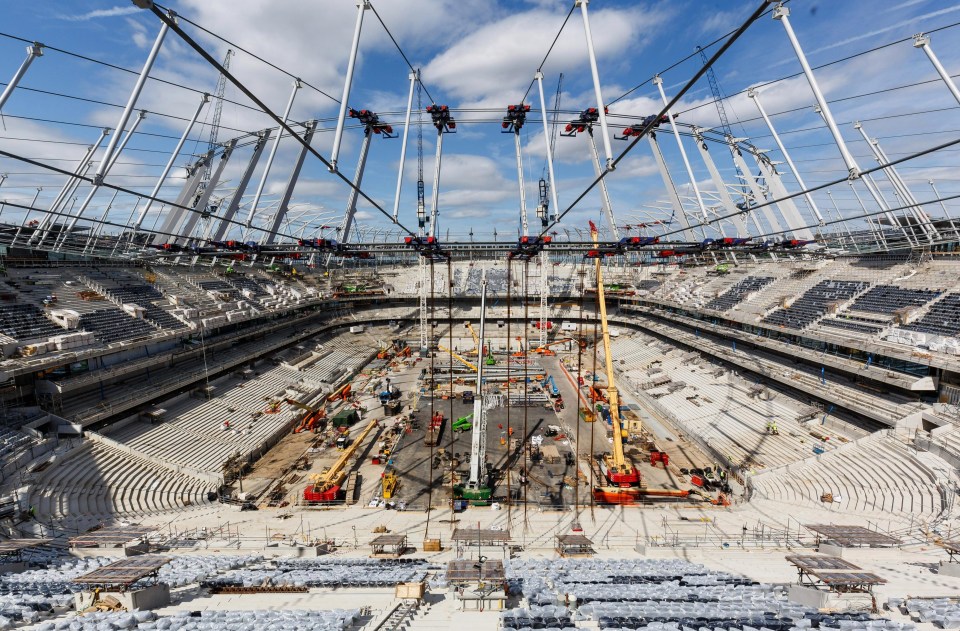 Work is nearly done on Tottenhams new North London stadium