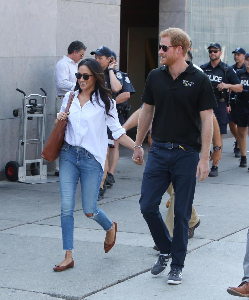  Meghan stepped out in the Sarah Flint flats for her and Prince Harry's first public outing, The Invictus Games