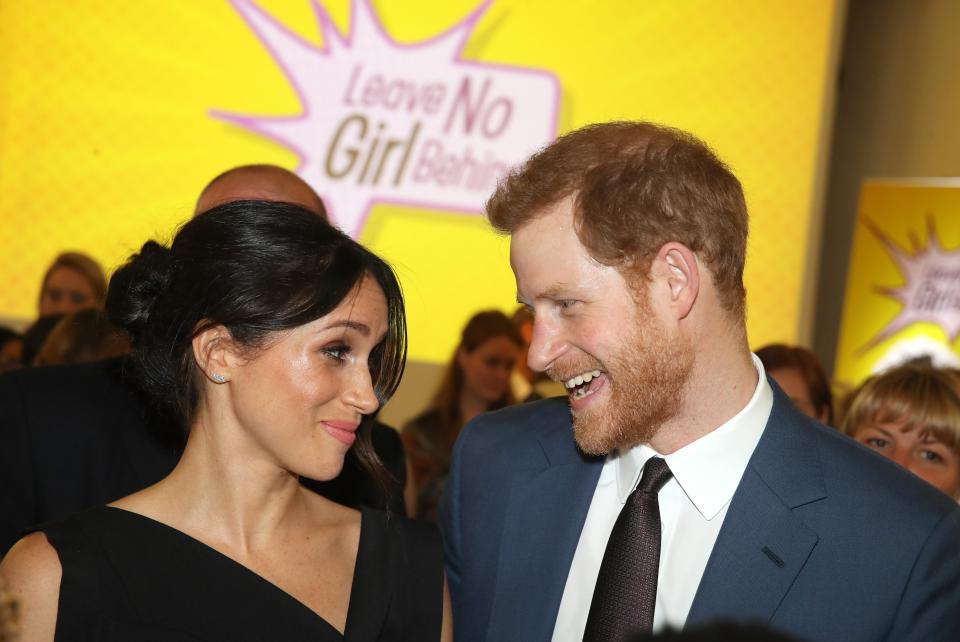  Prince Harry and Meghan Markle attend a Women's Empowerment reception hosted by Boris Johnson, last week