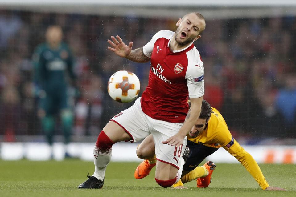  Injury-ravaged Jack Wilshere will be a free agent in the summer