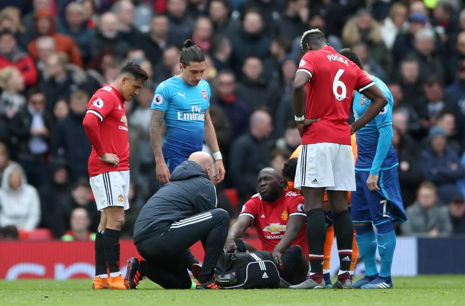  Lukaku injured his ankle during the recent win over Arsenal