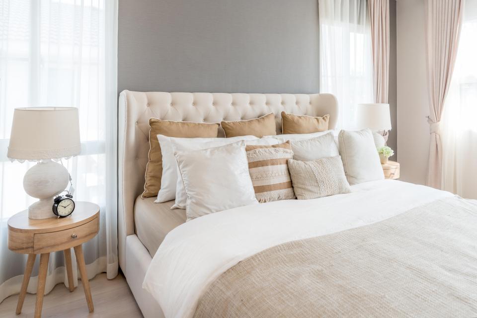  Plump up your pillows and go for neutral linen