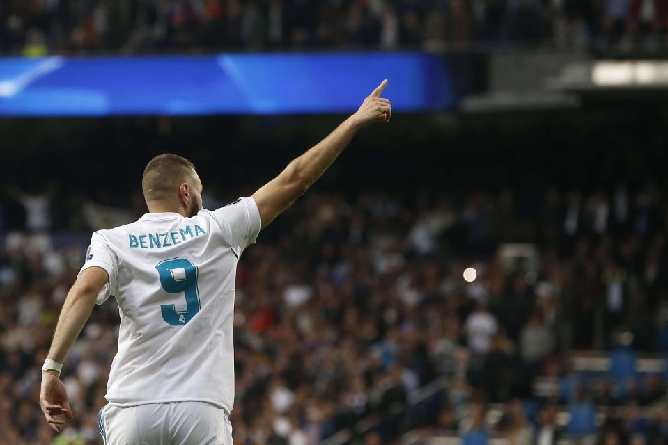  Karim Benzema was the Real Madrid hero with two goals against Bayern Munich