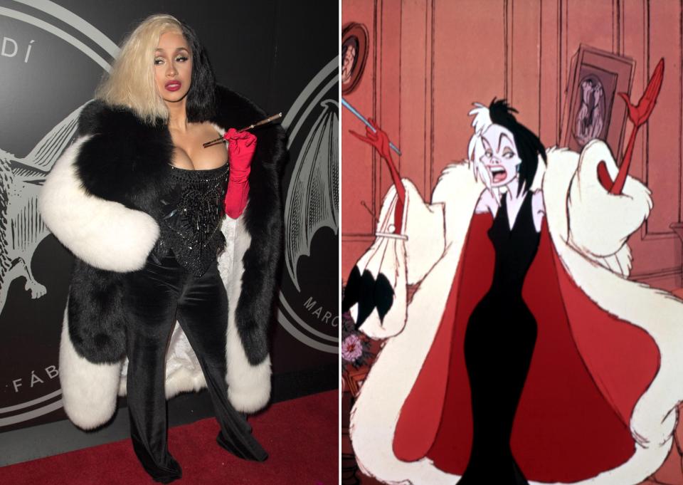  Cardi B has left someone else in charge of the Dalmatians tonight as she draws her style influence from Cruella De Vil