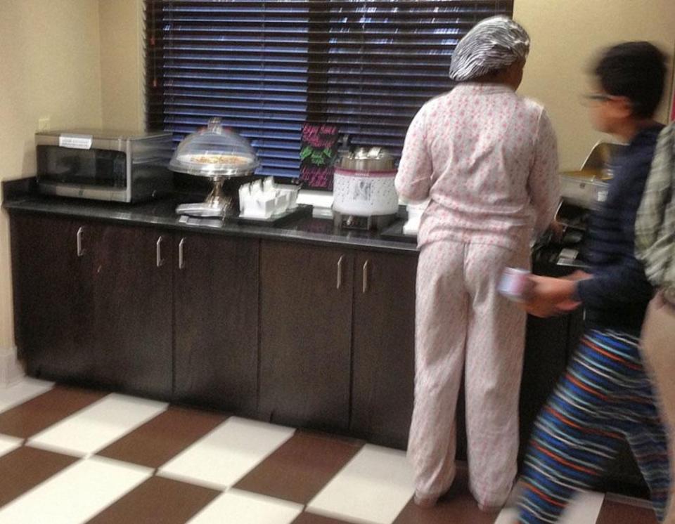  Increasingly, guests are wearing their pyjamas down to breakfast when staying at a hotel