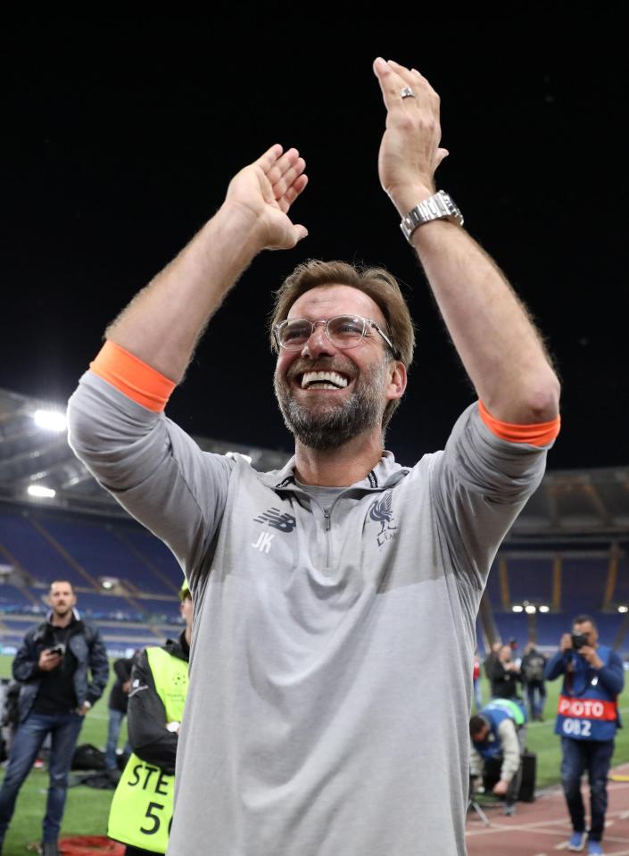  Jurgen Klopp's team face Real Madrid in the Champions League final on May 26